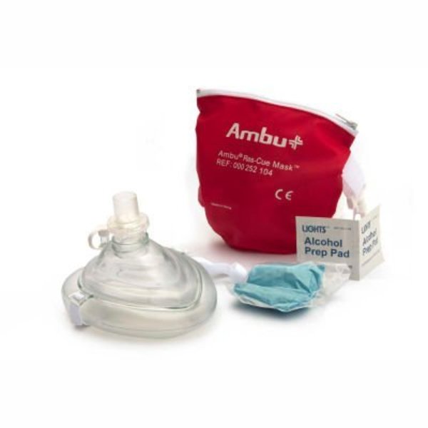Kemp Usa Ambu CPR Mask in Red Pouch, 10-517 10-517